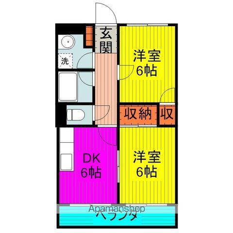 リビエール徳豊(2DK/1階)の間取り写真