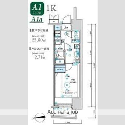 MAXIV八王子TRE(1K/5階)の間取り写真