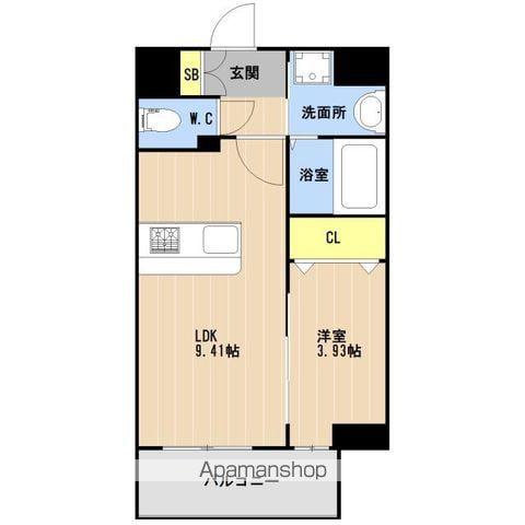 LIBTH博多駅南Ⅸ(1LDK/6階)の間取り写真
