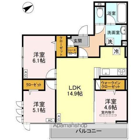 モンステラ(3LDK/2階)の間取り写真