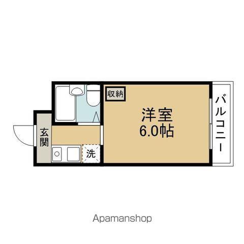 アルビオンシティ滋賀(1K/3階)の間取り写真