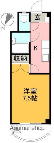 ピュアコート高須(1K/2階)の間取り写真