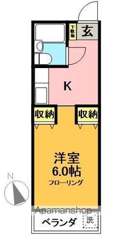 片山コーポ(1K/1階)の間取り写真