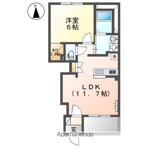 コンフォール(1LDK/1階)の間取り写真