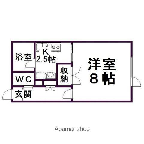 アナカプリ(1K/2階)の間取り写真