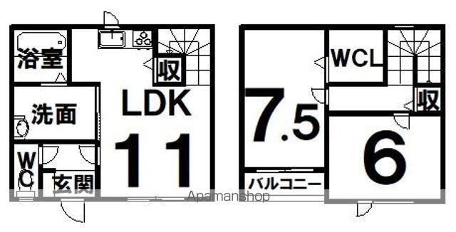 メゾンあじさい(2LDK)の間取り写真