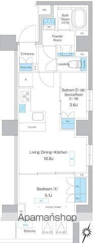 プレディアコート板橋(1SLDK/7階)の間取り写真