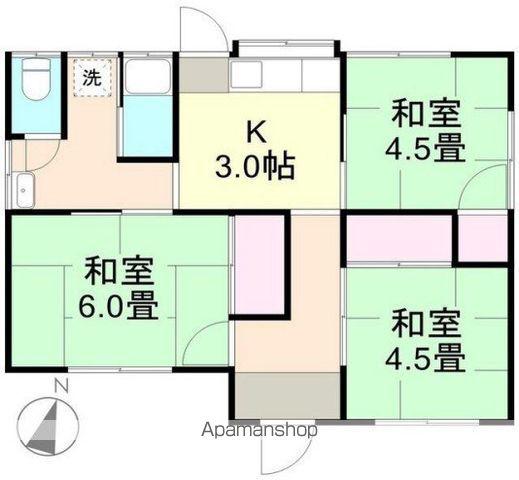 水島臨海鉄道 栄駅(岡山) 徒歩6分 1階建 築56年(3K)の間取り写真