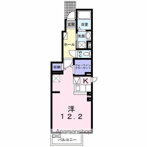 シエロガーデン善通寺 D(1K/1階)の間取り写真