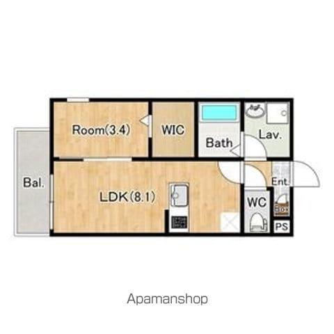 ジーメゾン千葉出洲港ラビアン(1LDK/1階)の間取り写真