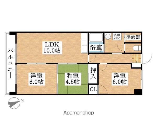 サクセス小田井(3LDK/6階)の間取り写真
