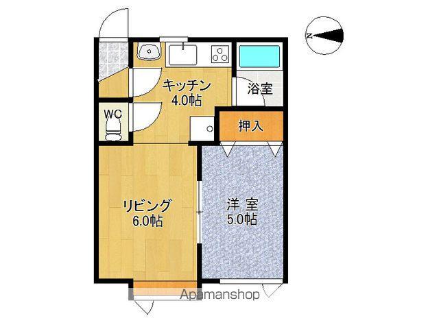 アディ8(1LDK/2階)の間取り写真