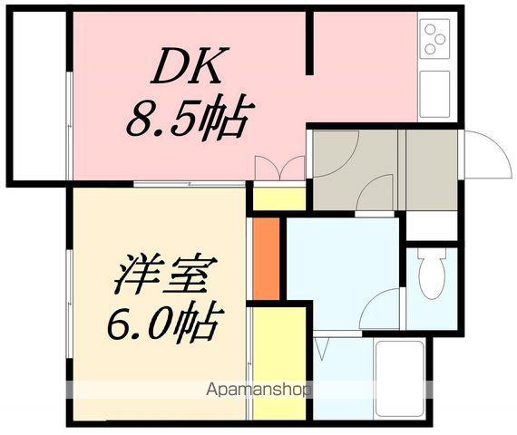 とちぎマンション(1DK/3階)の間取り写真