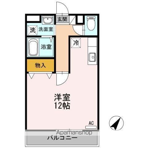 アバンウェル今井町壱番館(ワンルーム/1階)の間取り写真
