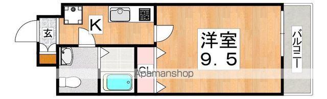 JINO平野(1K/7階)の間取り写真