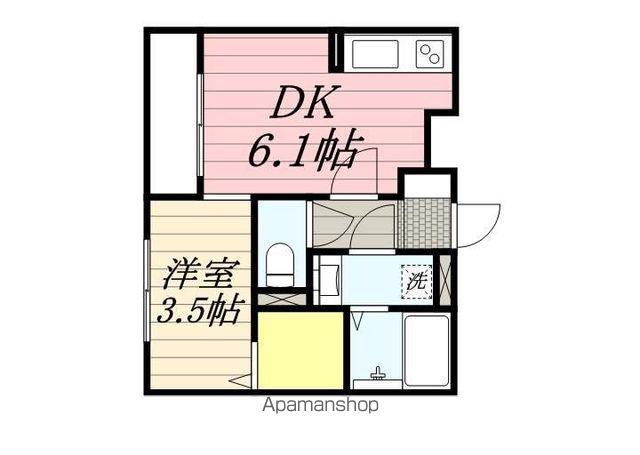 CLAIR(1DK/3階)の間取り写真
