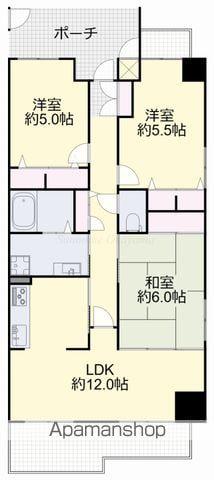 サーパス西古松Ⅰ(3LDK/10階)の間取り写真