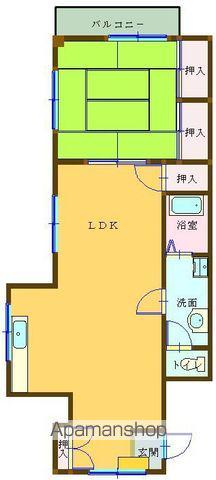 渡部ビル(1LDK/4階)の間取り写真