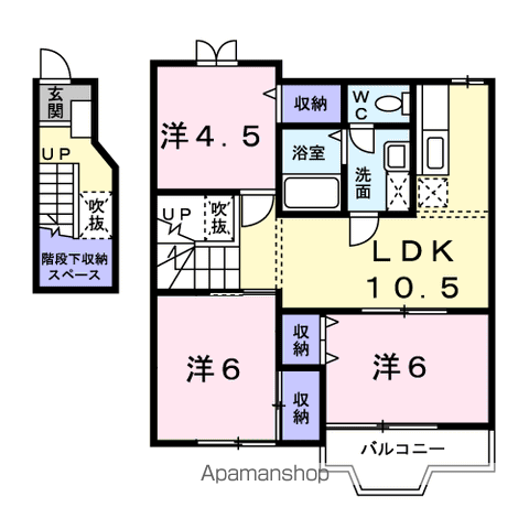 RENAIFUKIAGEⅠ(3LDK/2階)の間取り写真