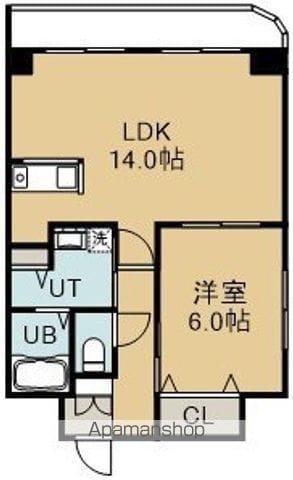 メゾンパティオリーブル豊川(1LDK/4階)の間取り写真