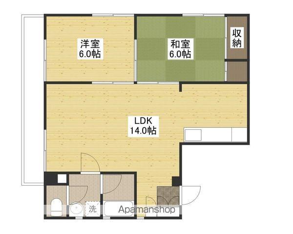 大下屋ビル(2LDK/3階)の間取り写真