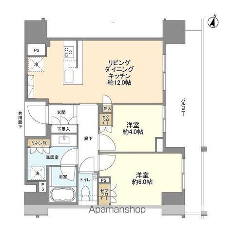 ブランズ本郷(2LDK/5階)の間取り写真