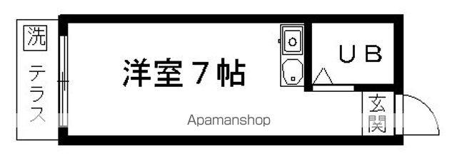 モナークハイムⅡ(ワンルーム/1階)の間取り写真