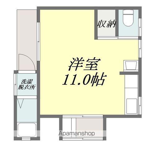 岩崎二丁目平屋(ワンルーム)の間取り写真