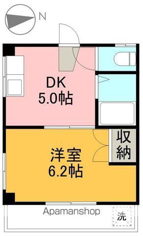小倉ハイツ(1K/3階)の間取り写真