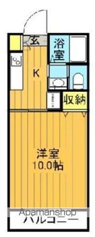 パレ・ド・メナール A棟(1K/1階)の間取り写真