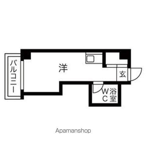 ヴィラカレッジウエスト(ワンルーム/4階)の間取り写真