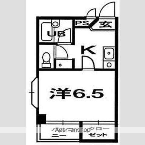 カームハウス(1K/2階)の間取り写真