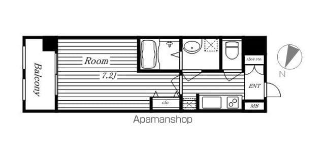 セノアタワー泉(1K/10階)の間取り写真
