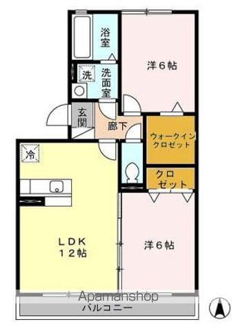グランコンフォール(2LDK/1階)の間取り写真