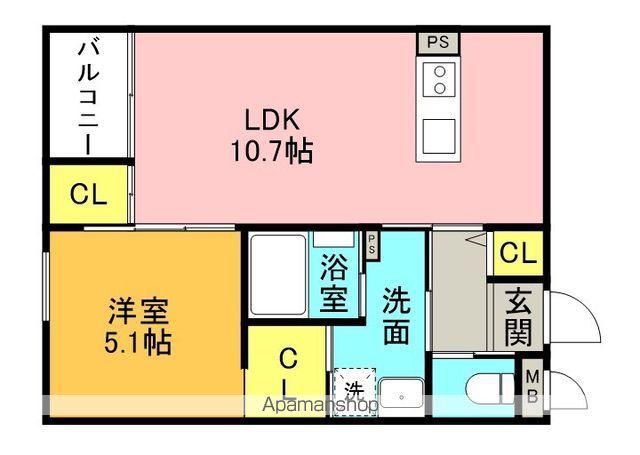 CASTAGNA(1LDK/2階)の間取り写真