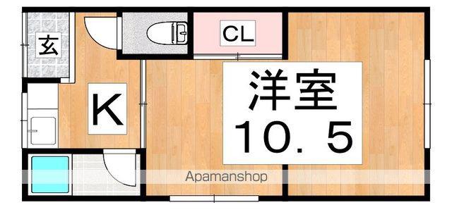 山之内文化(1K/2階)の間取り写真