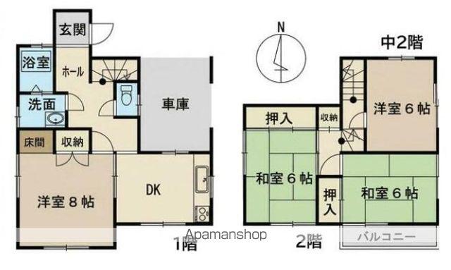 名鉄犬山線 江南駅(愛知) 徒歩44分 2階建 築47年(4DK)の間取り写真