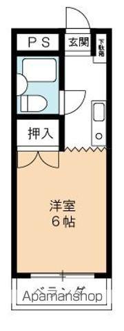 メゾン・パークス(1K/2階)の間取り写真