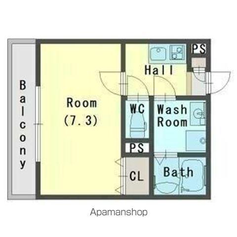 エステイトE森ノ宮(1K/3階)の間取り写真