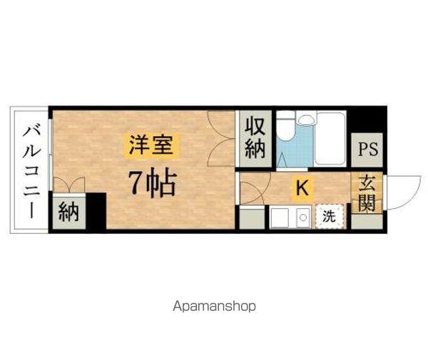 ルミネス八王子マンション(1K/3階)の間取り写真