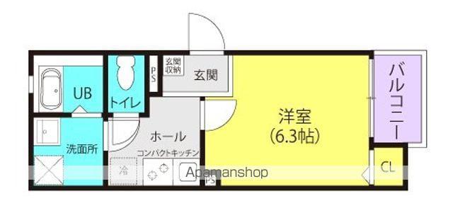 ALEGRIA尼崎西本町(1K/2階)の間取り写真