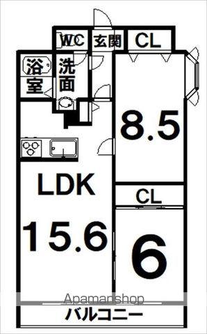 大通南8マンション(2LDK/9階)の間取り写真