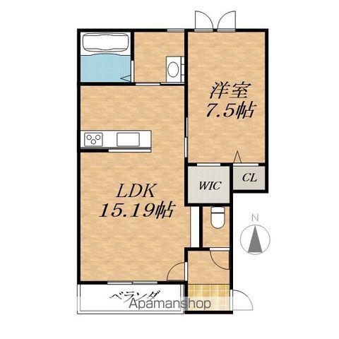 VALHALLAⅠ(1LDK/2階)の間取り写真