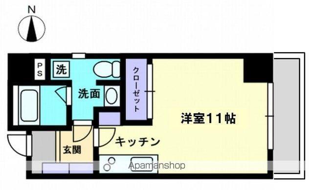 ヴィゴーレ本町(ワンルーム/8階)の間取り写真