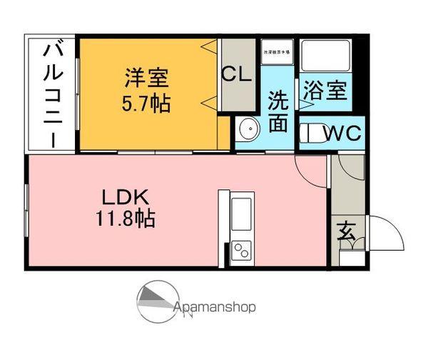 グランシャリオ(1LDK/1階)の間取り写真