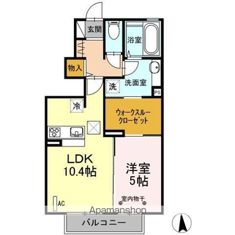 セジュール 彩(1LDK/1階)の間取り写真