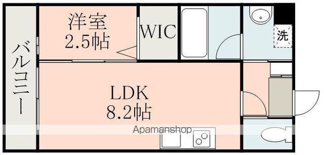 ラ・シック大津グランドヒルズノース(1LDK/2階)の間取り写真