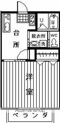 ペアハイツ惣領(1K/2階)の間取り写真