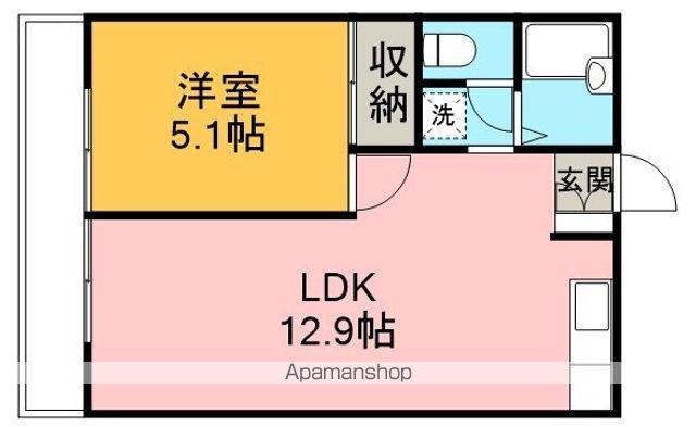 IZUMIX・2B(1LDK/1階)の間取り写真