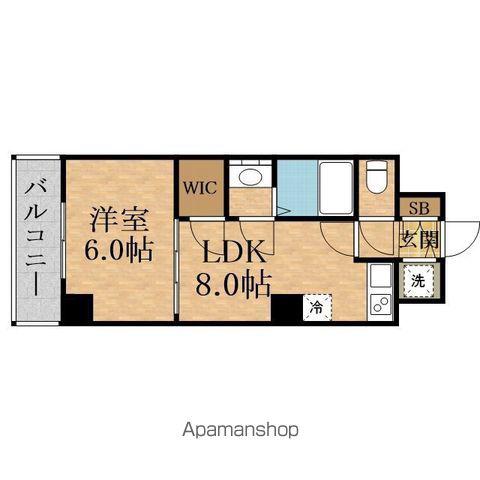 NORDEN TOWER SHIN-OSAKA ANNEX(1LDK/5階)の間取り写真